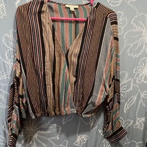 American Eagle cross over blouse